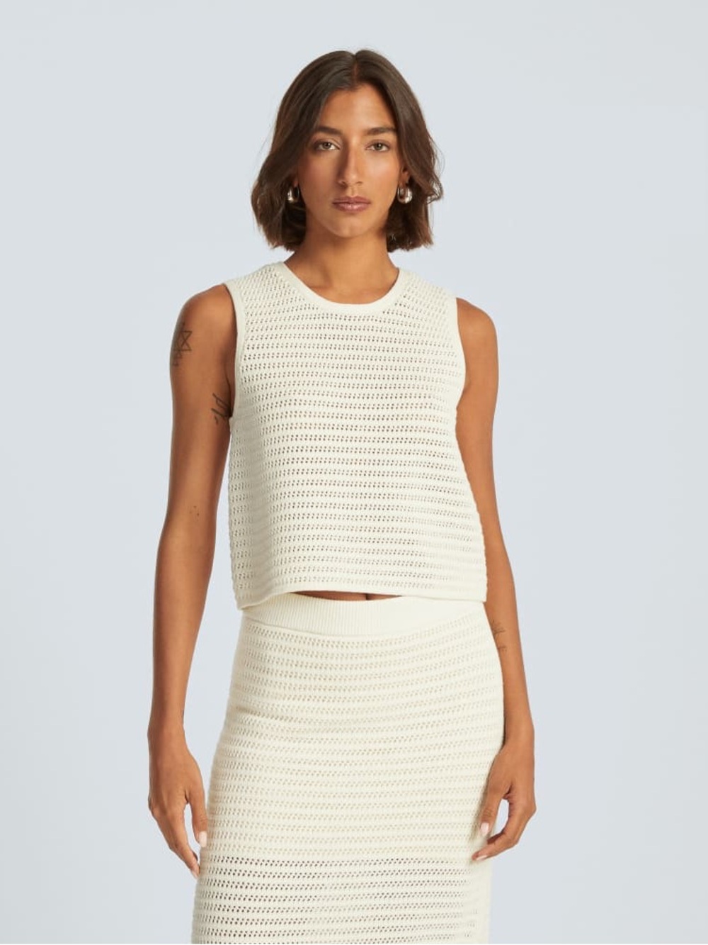 Everlane Crochet Knit Cami